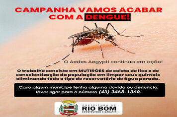 Prefeitura de Rio Bom lança campanha contra a dengue