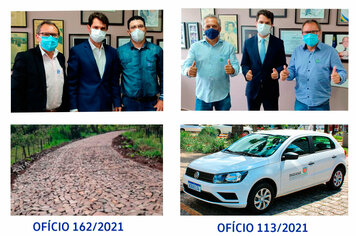 Deputado Alexandre Curi destina 3km de pedras poliédricas e um carro 0km para a saúde de Rio Bom