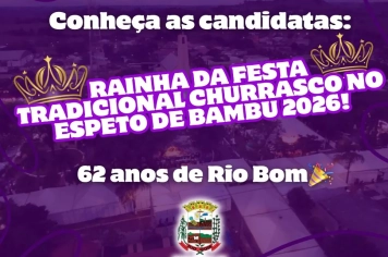 Rio Bom apresenta candidatas ao título de Rainha da Festa do Churrasco no Espeto de Bambu 2026