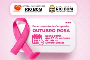 Saúde de Rio Bom faz encerramento da Campanha do Outubro Rosa com bingo, sorteio de brindes e palestras