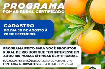 Rio Bom lança Programa Pomar Rural Certificado