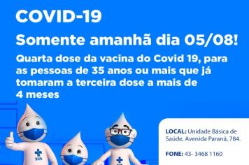 Comunicado Covid-19: Saúde faz chamado para o reforço da vacinação contra a Covid-19