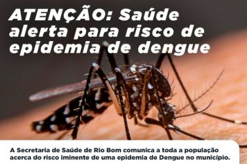 ATENÇÃO: Saúde alerta para risco de epidemia de dengue