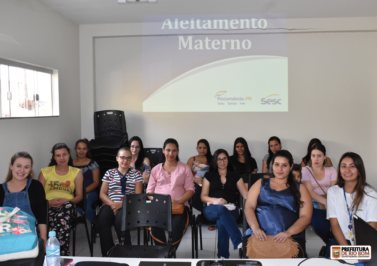 Grupo de gestante tem palestra com equipe do programa OdontoSesc PR