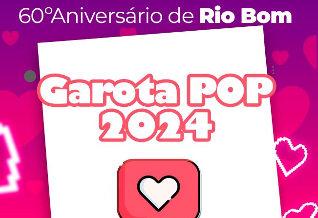Concurso Garota POP 2024, convida para votação em post na internet