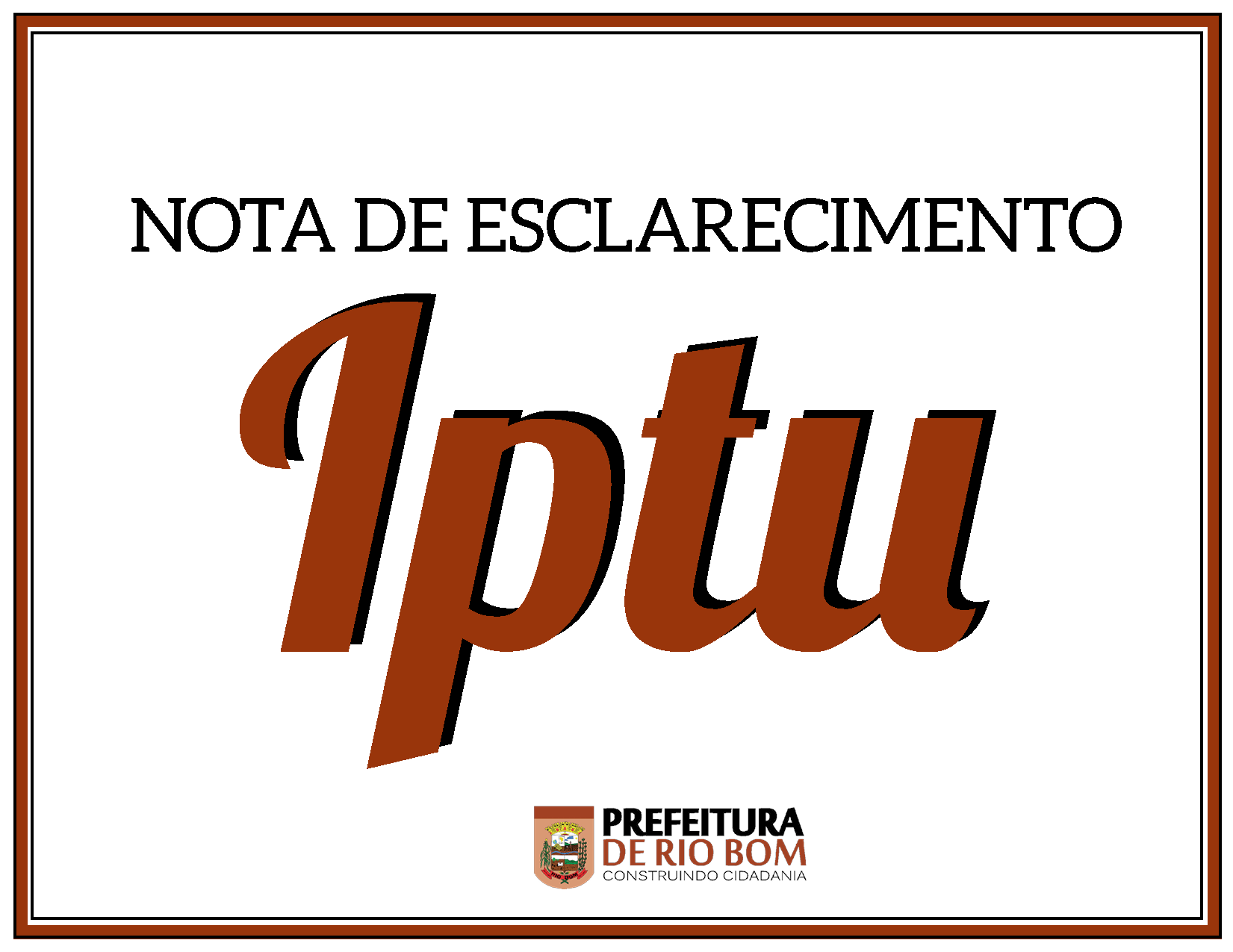 Notificação de IPTU atrasado