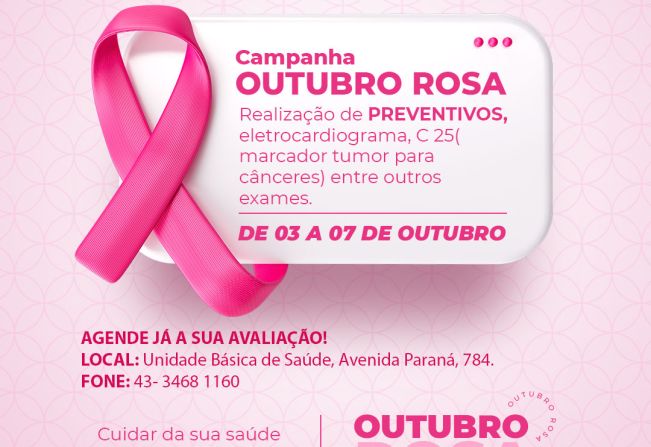 Saúde de Rio Bom lança a Campanha Outubro Rosa