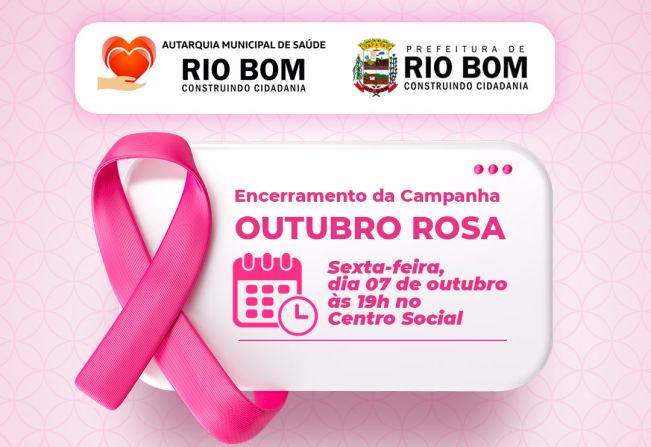 Saúde de Rio Bom faz encerramento da Campanha do Outubro Rosa com bingo, sorteio de brindes e palestras