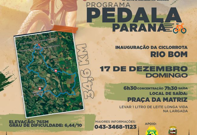 Inauguração da Ciclorrota Rio Bom é adiada devido à previsão do tempo, nova data já está marcada