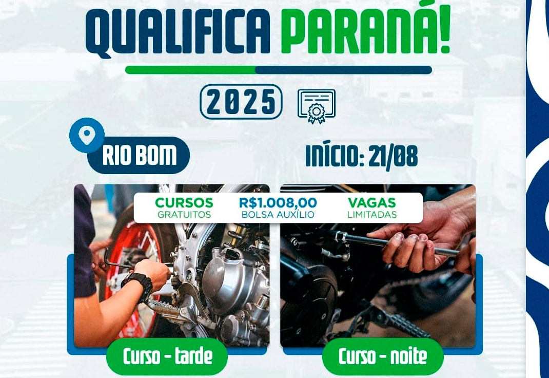 Rio Bom recebe curso gratuito de Mecânico de Motos com bolsa de R$1 mil para participantes